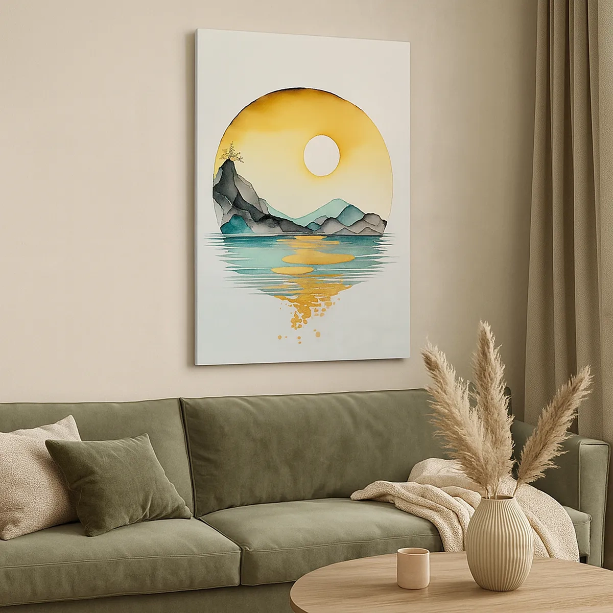 Canvastavla - Bild på duk - I en cirkel av skönhet - 50x70 cm