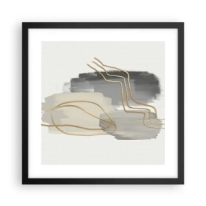 Affisch i svart ram - Varaktighet och rörelse - 40x40 cm