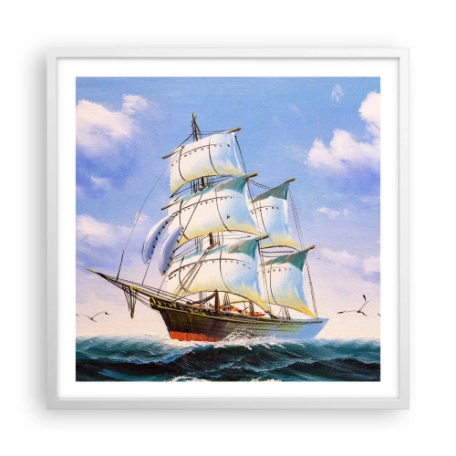 Affisch i vit ram - Stolt med vinden - 60x60 cm