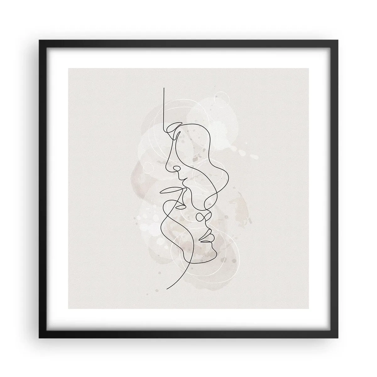 Affisch i svart ram - Tilltrasslade i famn - 50x50 cm