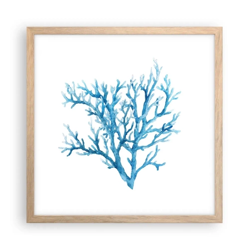 Affisch i ram av ljusek - Marin filigran - 40x40 cm