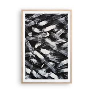 Affisch i ram av ljusek - Abstraktion i industriell anda - 61x91 cm