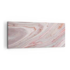 Canvastavla - Bild på duk - Flytande rosa - 120x50 cm