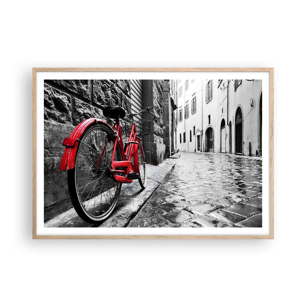 Affisch i ram av ljusek - Den riktiga skönheten åldras inte - 100x70 cm