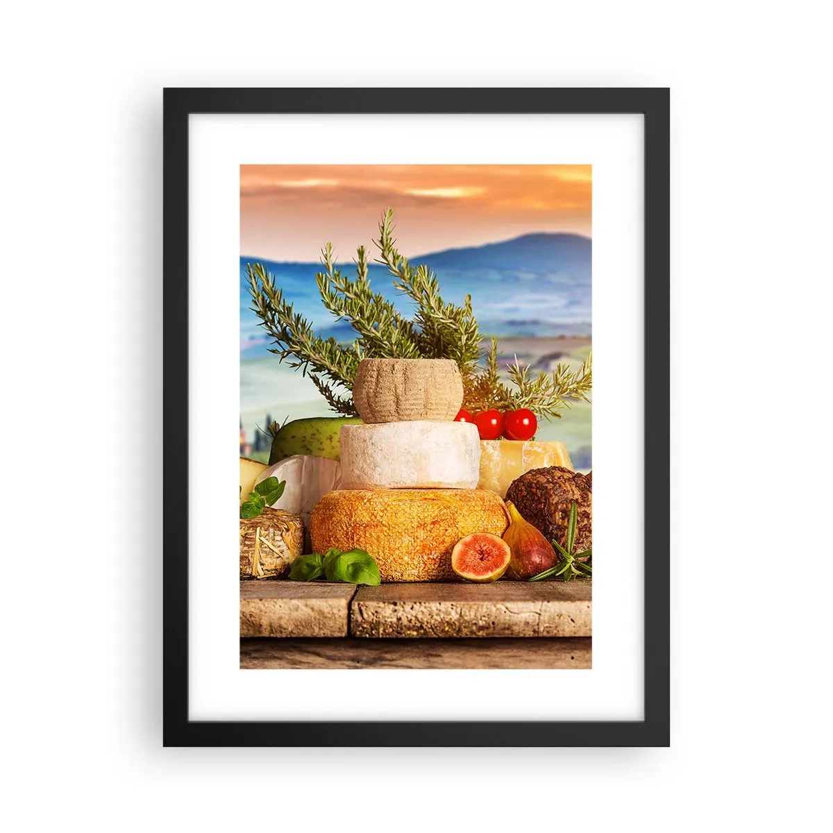 Affisch i svart ram - Italiensk livsglädje - 30x40 cm