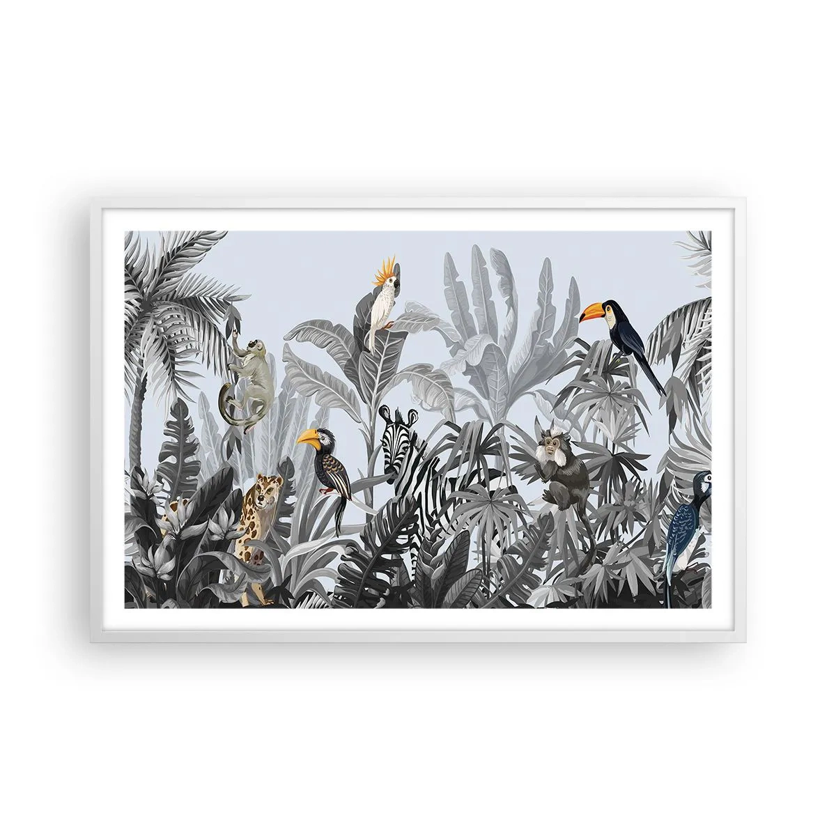 Affisch i vit ram - Afrikansk saga - 91x61 cm