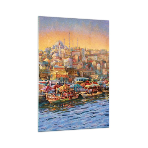 Glastavla - Bild på glas - Istanbul-berättelse - 70x100 cm