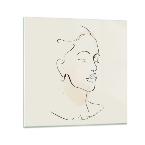 Glastavla - Bild på glas - Säkra drag - 40x40 cm