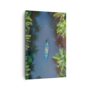 Canvastavla - Bild på duk - På en tropisk stig - 80x120 cm