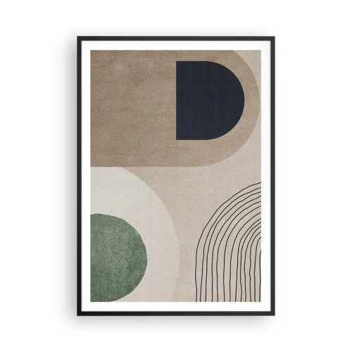 Affisch i svart ram - Ovalens mjukhet - 70x100 cm