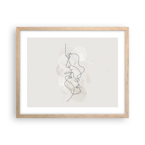 Affisch i ram av ljusek - Tilltrasslade i famn - 50x40 cm