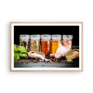 Affisch i ram av ljusek - Så att livet har smak - 91x61 cm