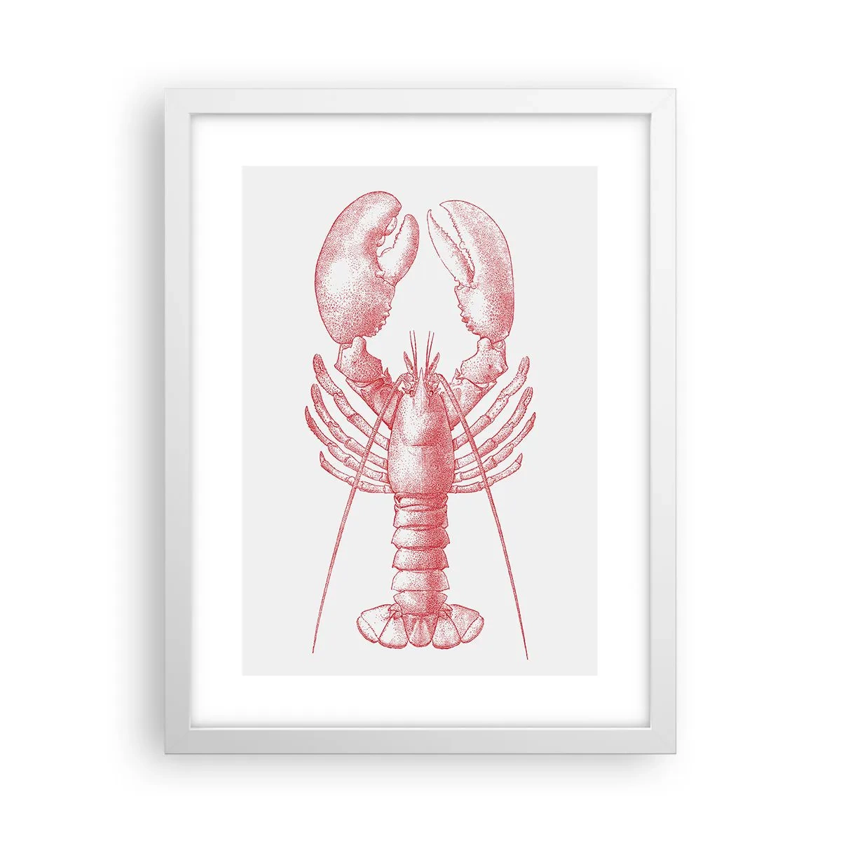 Affisch i vit ram - Hummer värdig Homer - 30x40 cm