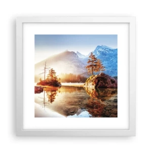 Affisch i vit ram - Naturen i ett nytt ljus - 30x30 cm