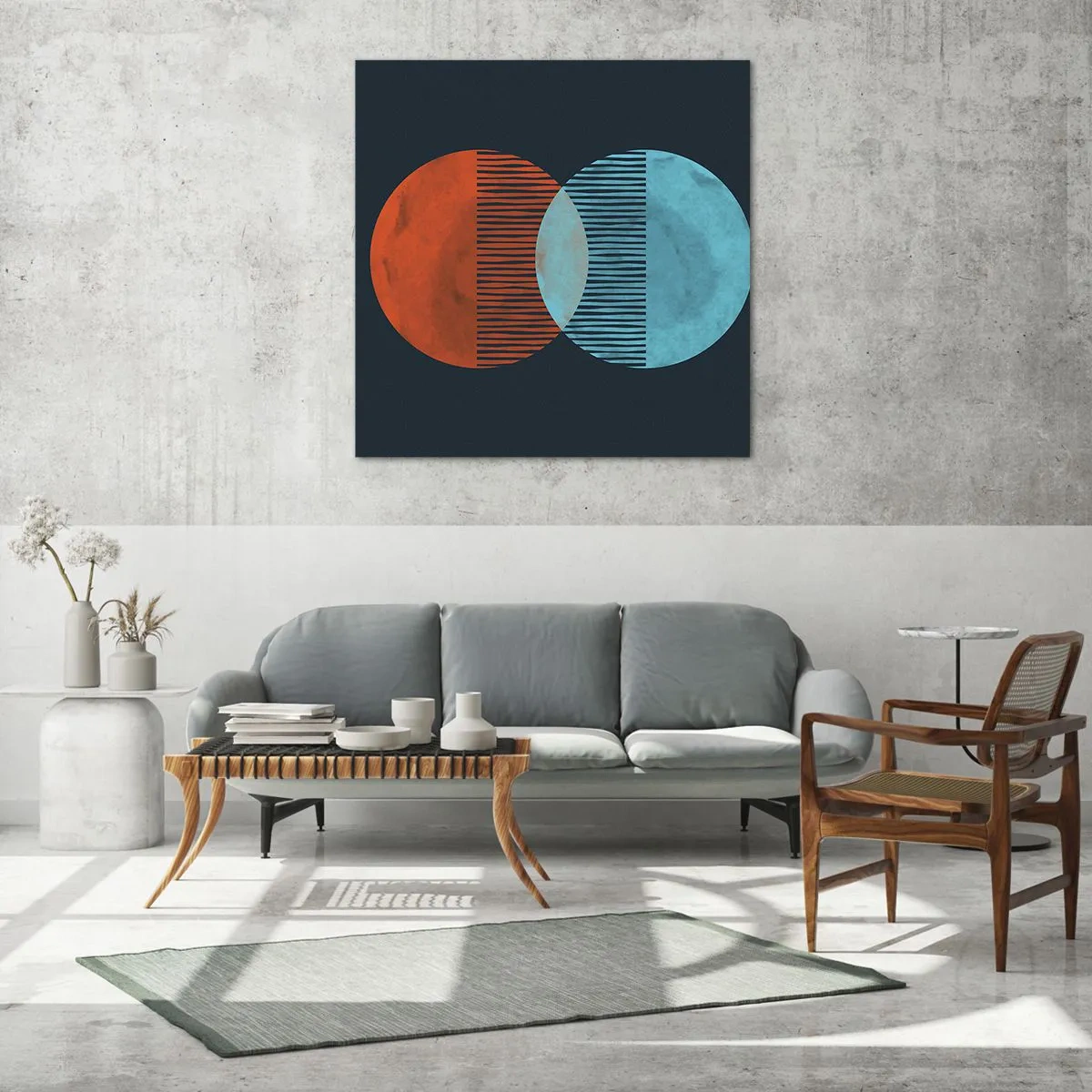 Glastavla - Bild på glas - Astronomisk fantasi - 40x40 cm