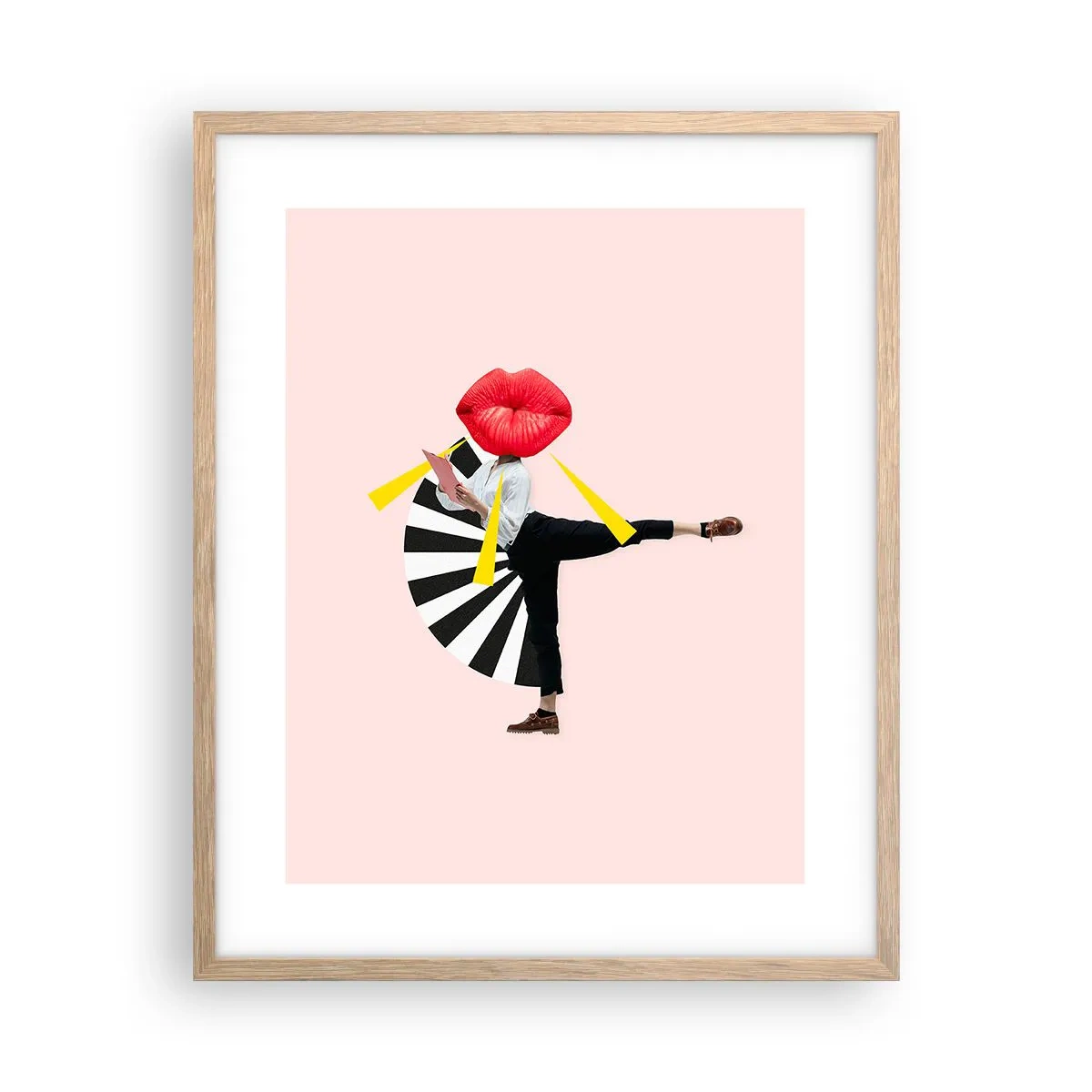 Affisch i ram av ljusek - Surrealistisk pop-art - 40x50 cm