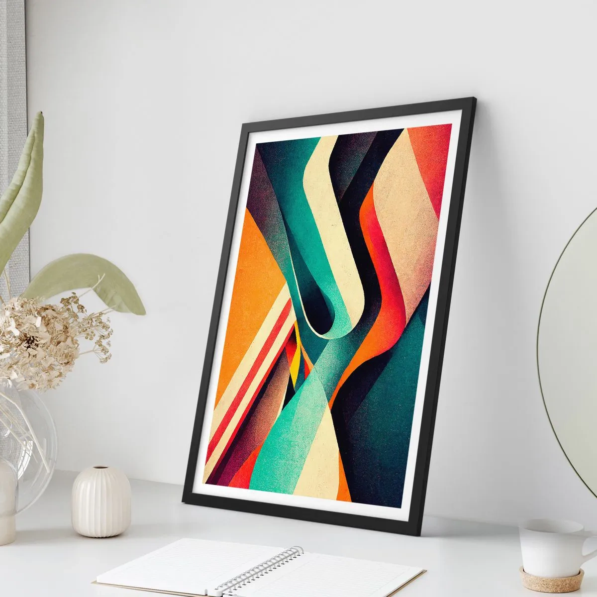 Affisch i svart ram - Intensiv komposition - 61x91 cm