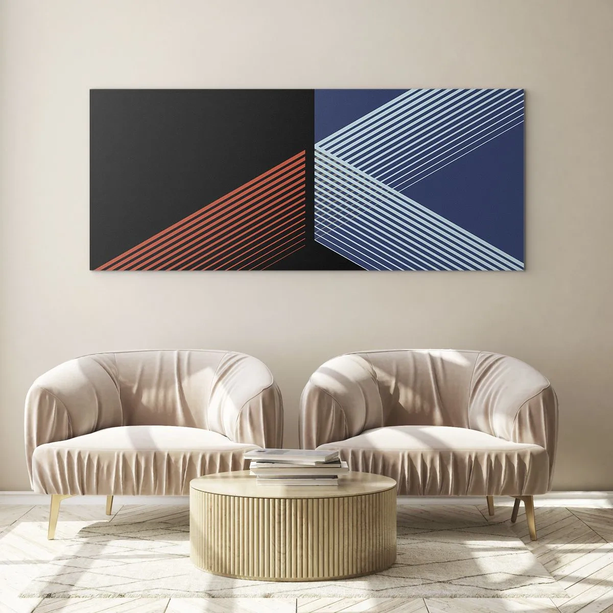 Glastavla - Bild på glas - Enkel historia - 100x40 cm
