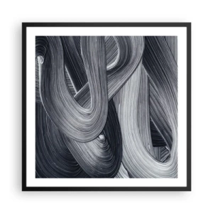 Affisch i svart ram - Verklighetens flythet - 60x60 cm