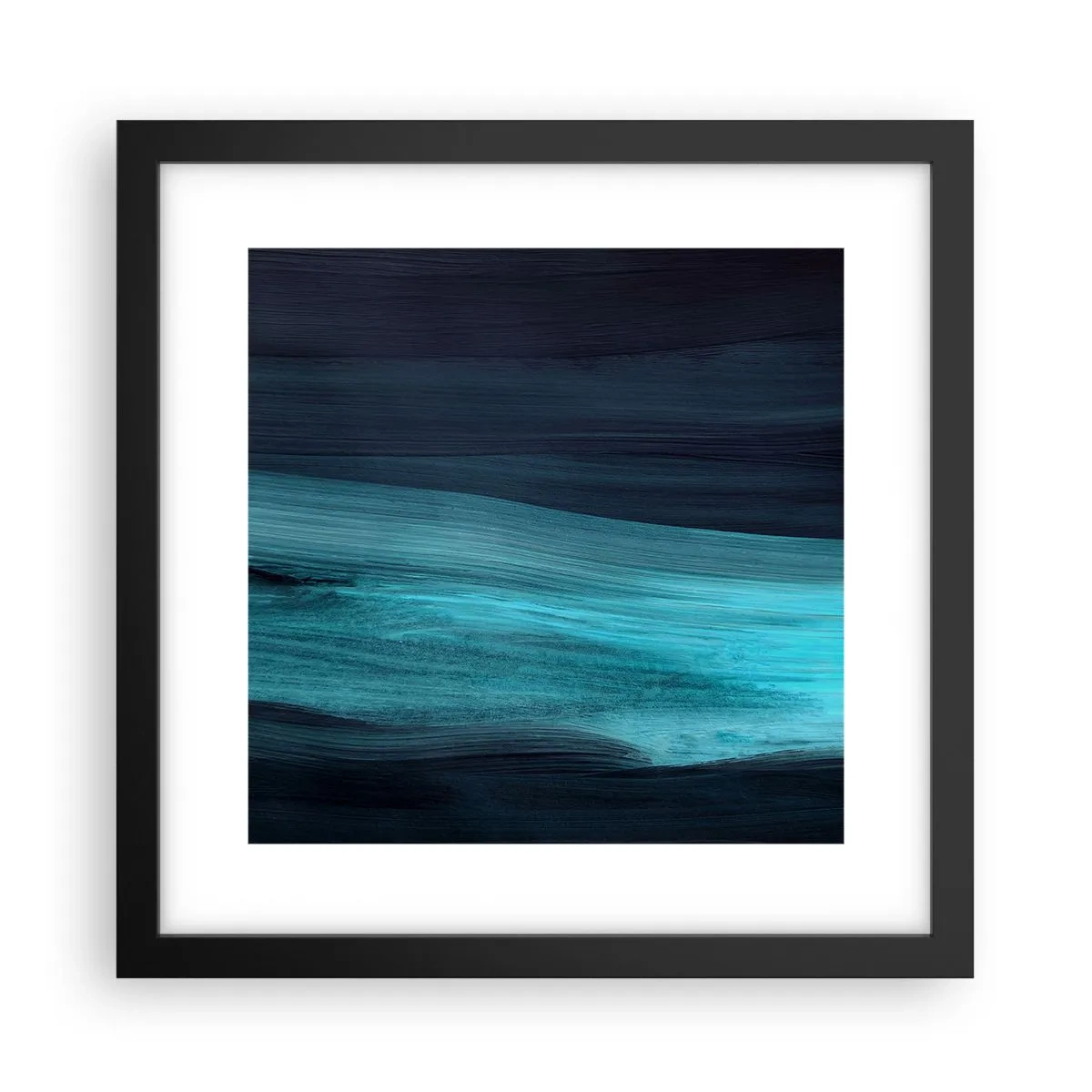 Affisch i svart ram - Flyt med strömmen - 30x30 cm