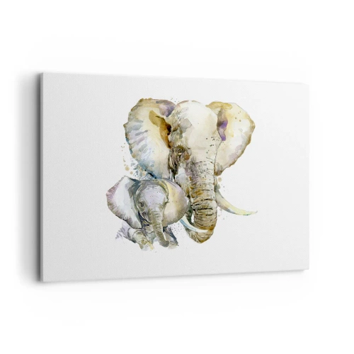 Canvastavla - Bild på duk - Alltid bäst hos mamma - 100x70 cm