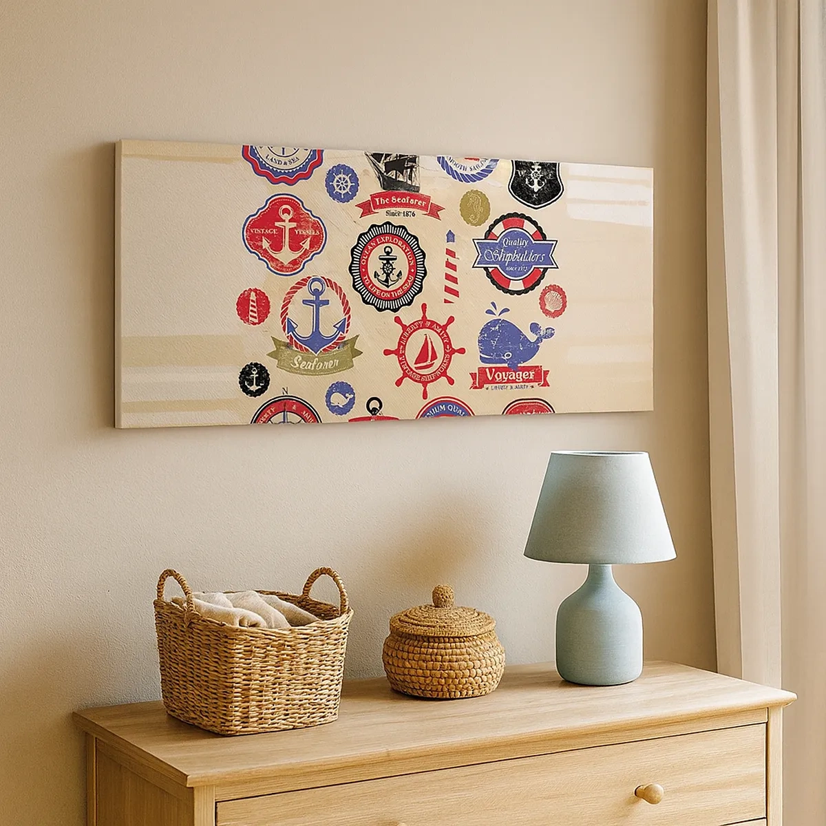 Canvastavla - Bild på duk - Seglarbroderskap - 30x30 cm