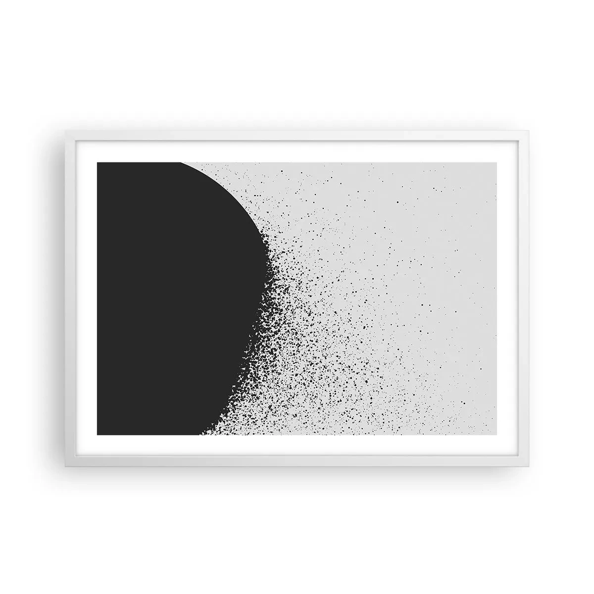 Affisch i vit ram - Partiklarnas rörelse - 70x50 cm