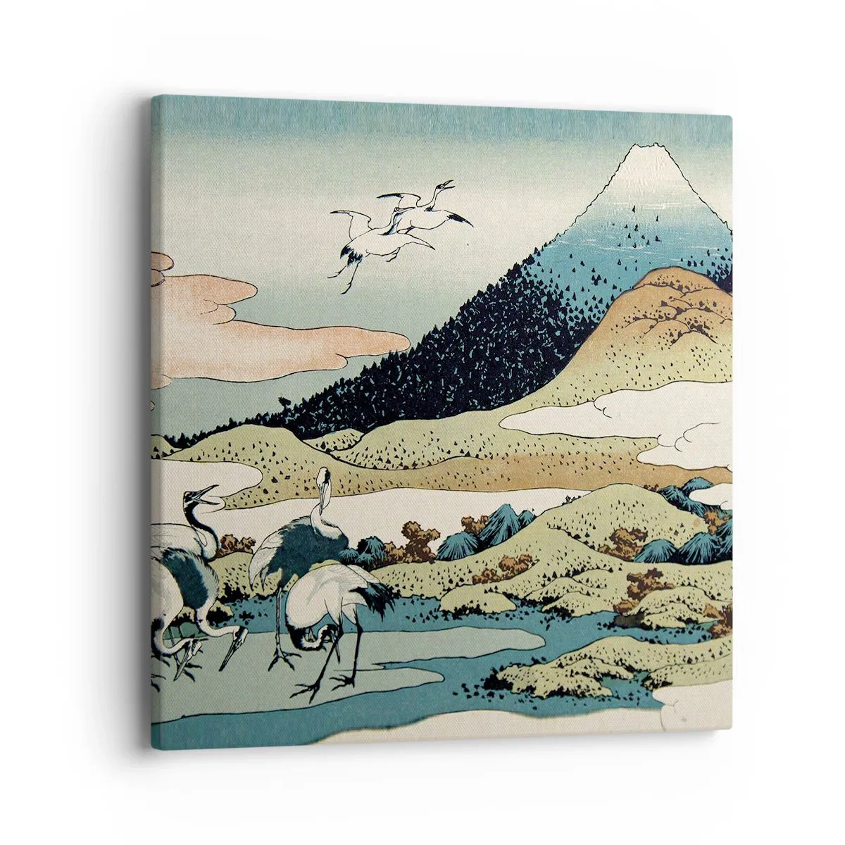 Canvastavla - Bild på duk - I japansk anda - 40x40 cm
