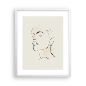 Affisch i vit ram - Stolt blick - 40x50 cm