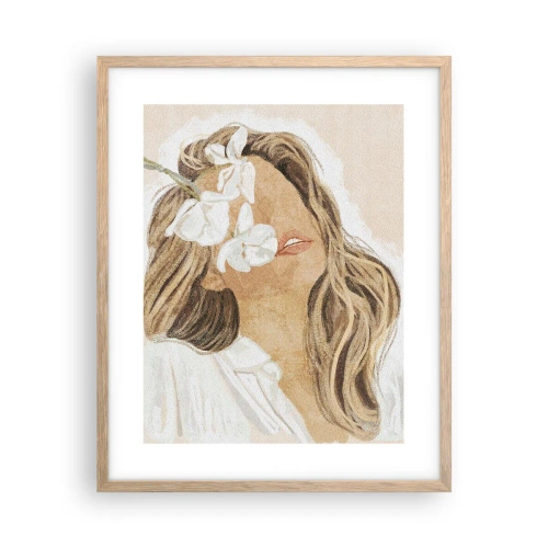 Affisch i ram av ljusek - Bland blommorna i jubel - 40x50 cm
