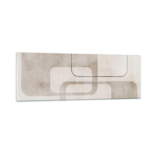 Glastavla - Bild på glas - Geometrisk fug - 90x30 cm