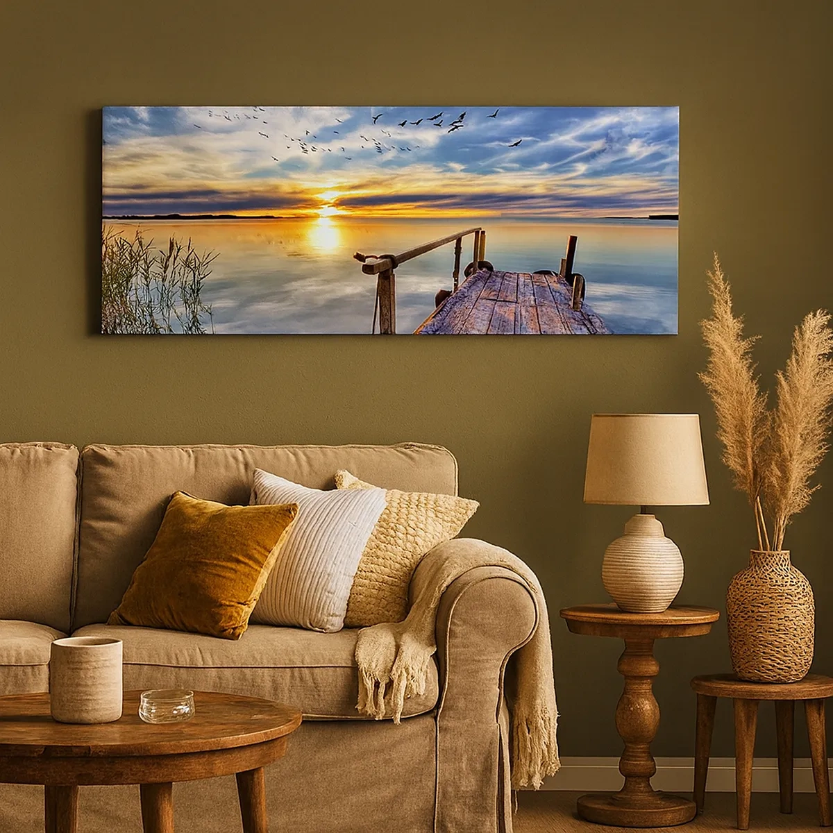 Canvastavla - Bild på duk - Vinden lägger sig - 30x30 cm