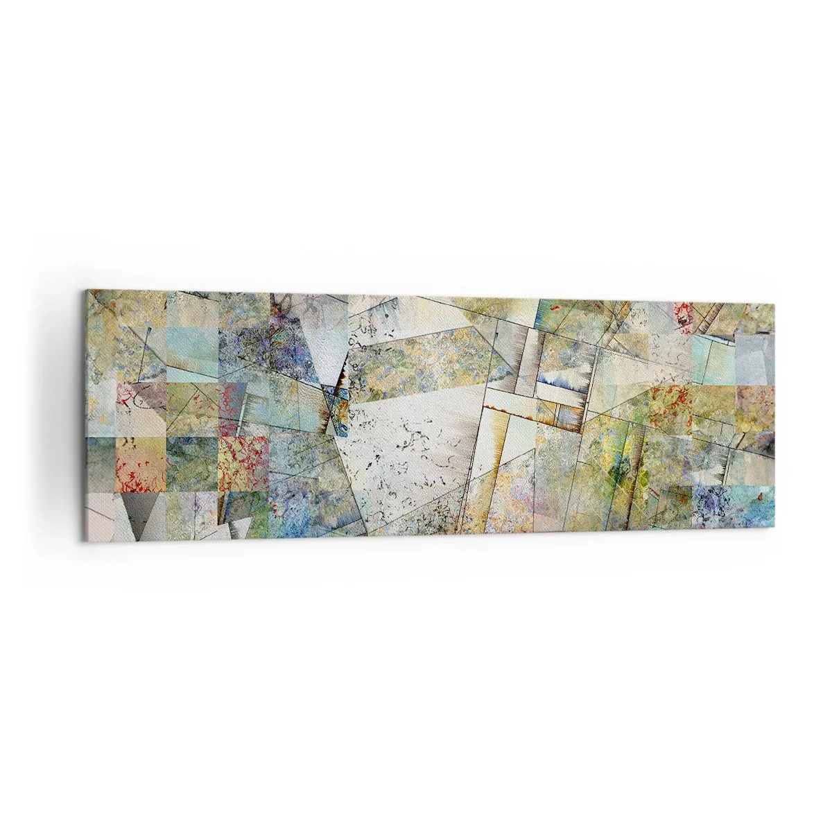 Canvastavla - Bild på duk - Geometrisk omblandning - 160x50 cm