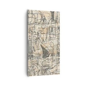 Canvastavla - Bild på duk - Väntar på avkodning - 65x120 cm