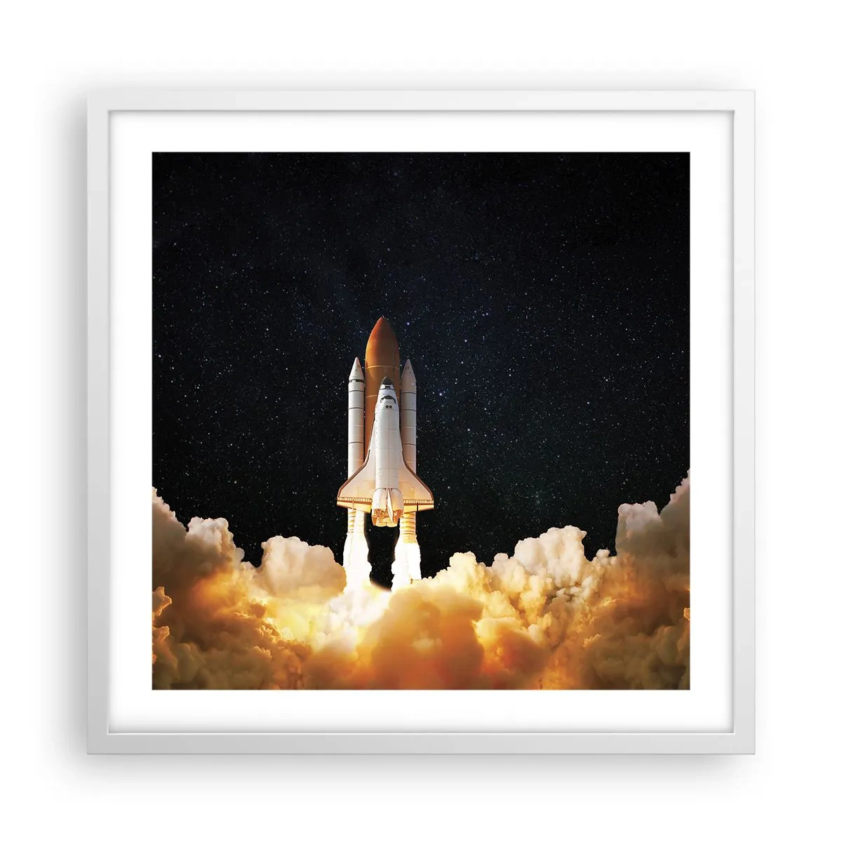 Affisch i vit ram - Ad astra! - 50x50 cm
