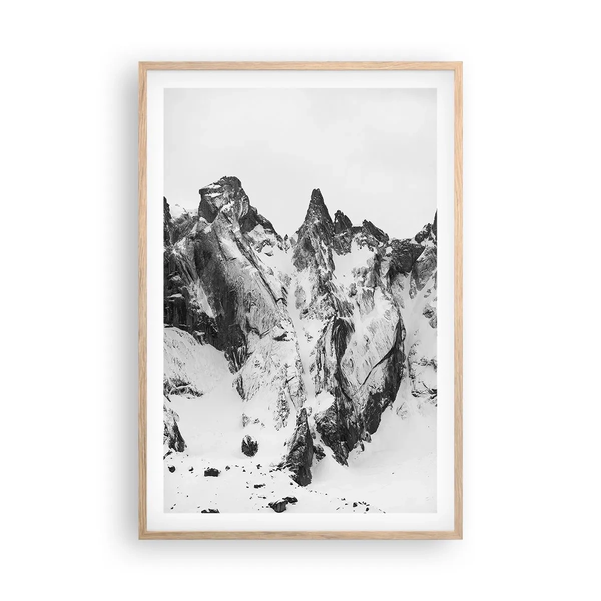 Affisch i ram av ljusek - Granitfarlig bergsrygg - 61x91 cm