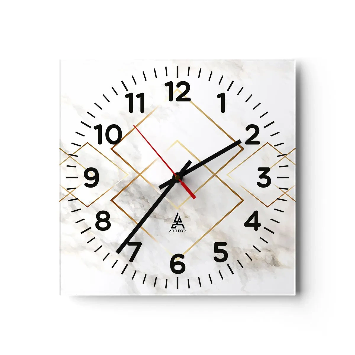 Väggklocka - Klocka på glas - Utsikt över oändlighet - 30x30 cm