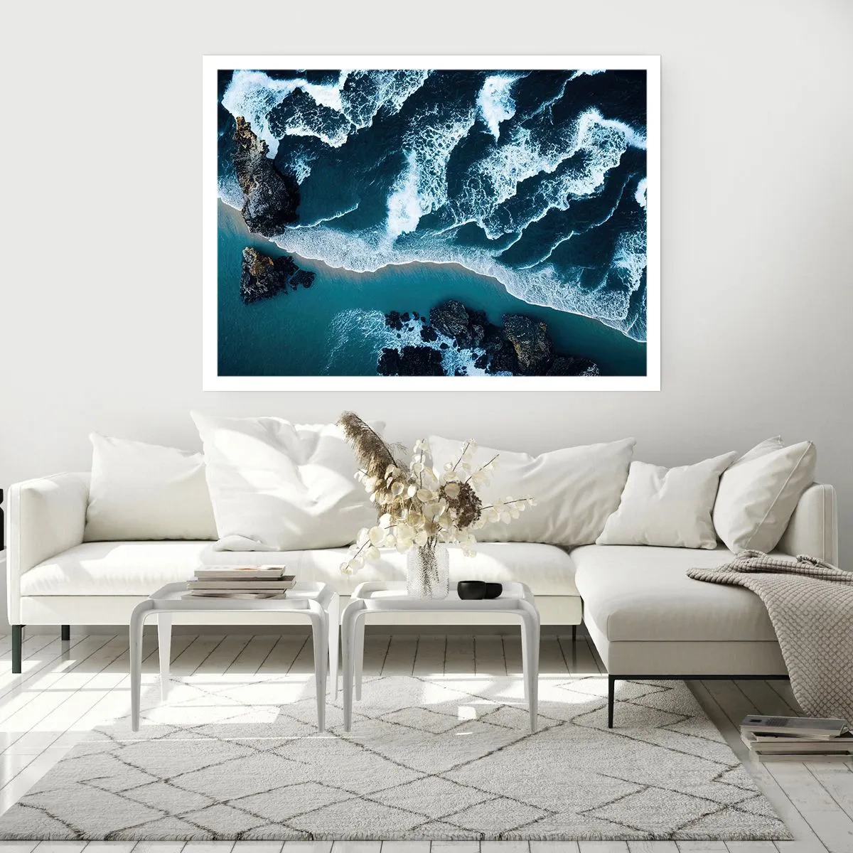 Affisch - Insvept i vågorna - 91x61 cm