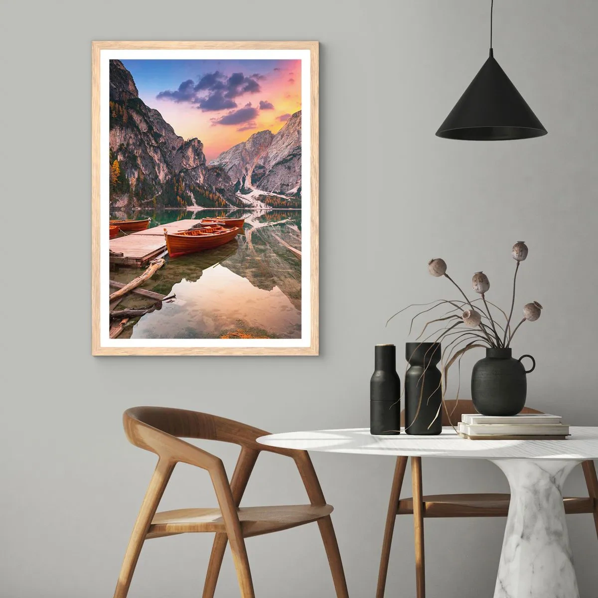 Affisch i ram av ljusek - Dagens löfte - 40x50 cm