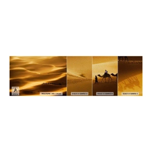 Provbit av fototapet Premium Sand - En karavan på öknens vågor - Landskap, Afrika, Öken - 100x30 cm