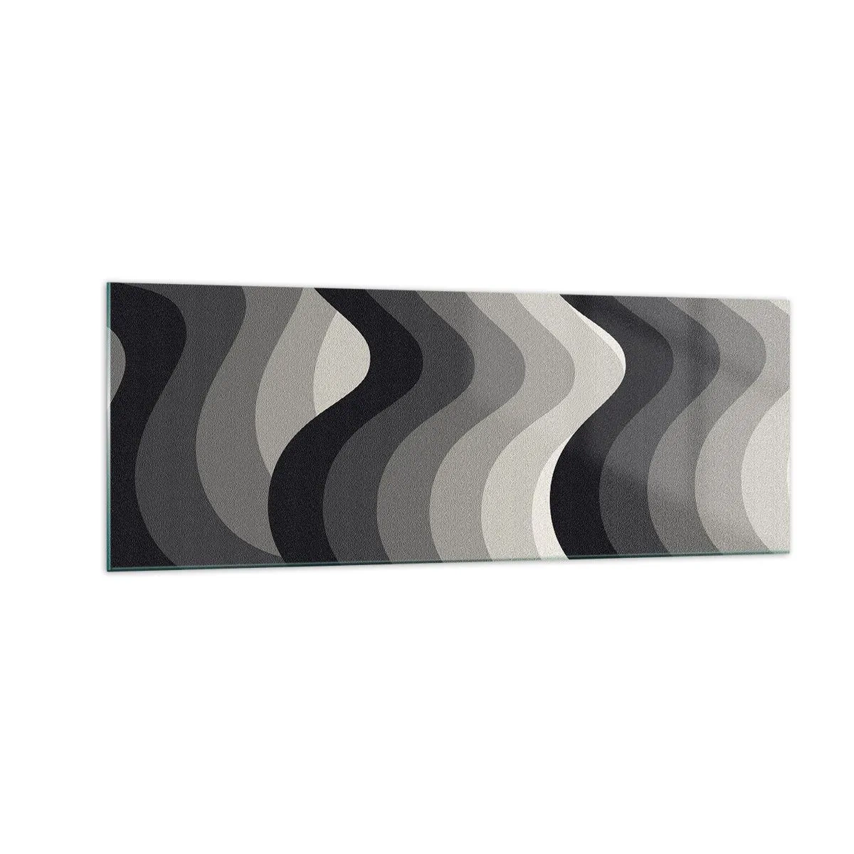 Glastavla - Bild på glas - Våg efter våg - 140x50 cm