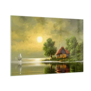 Glastavla - Bild på glas - Vackert som från en bild - 100x70 cm