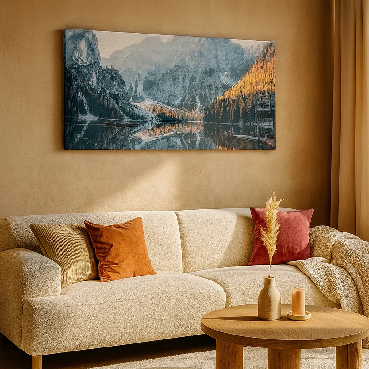 Canvastavla - Bild på duk - Spegellandskap - 30x30 cm