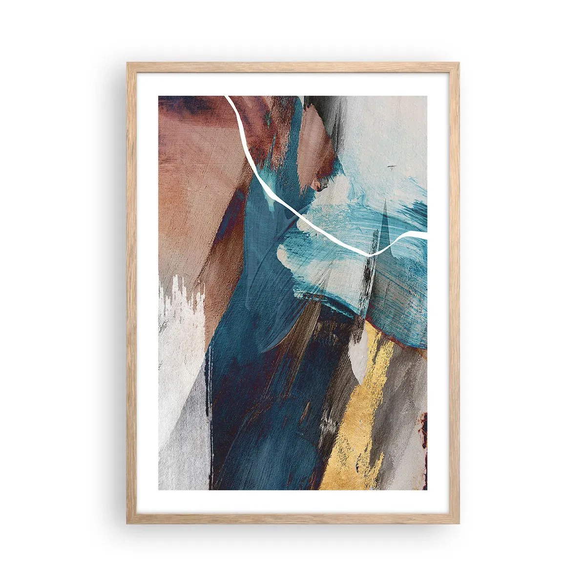 Affisch i ram av ljusek - Med styrka och energi - 50x70 cm