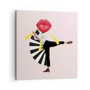 Canvastavla - Bild på duk - Surrealistisk pop-art - 50x50 cm