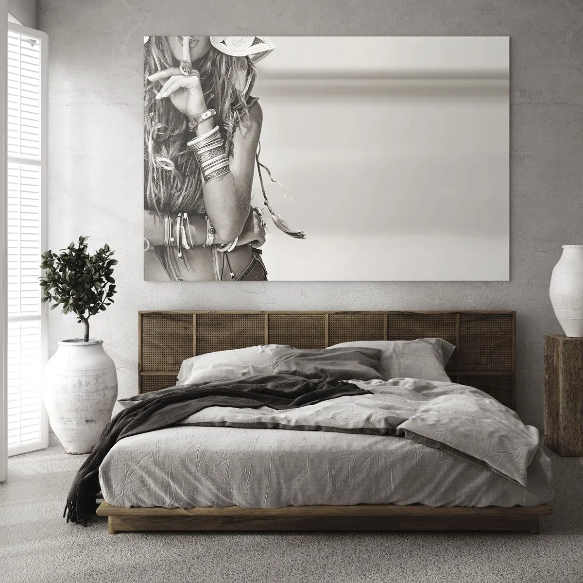 Glastavla - Bild på glas - Som flickorna brukar - 120x80 cm