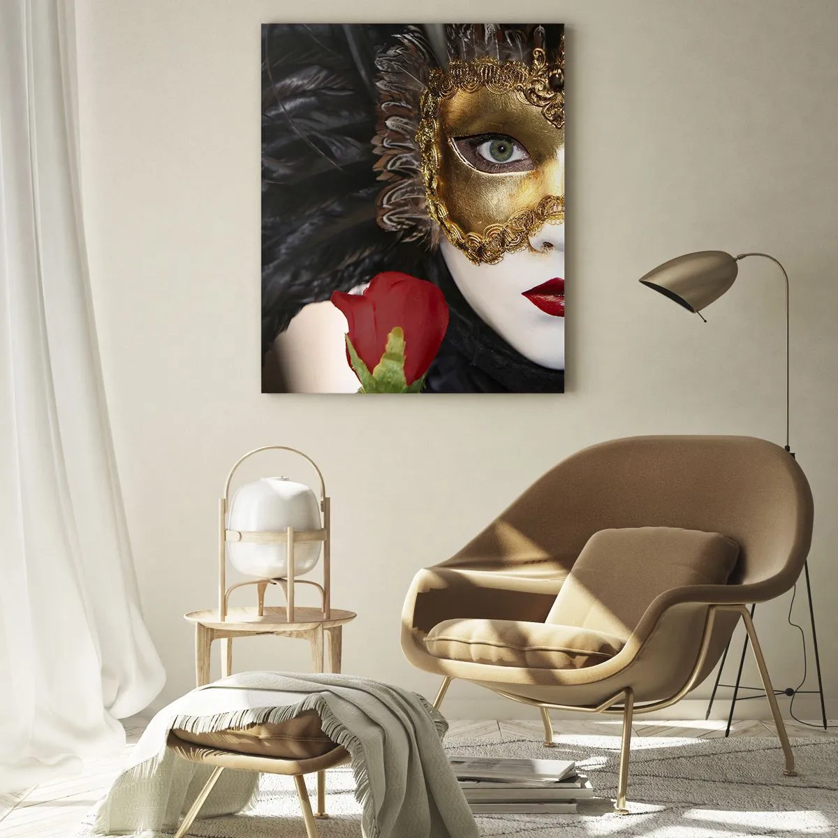 Glastavla - Bild på glas - För livet är en stor fest - 80x120 cm