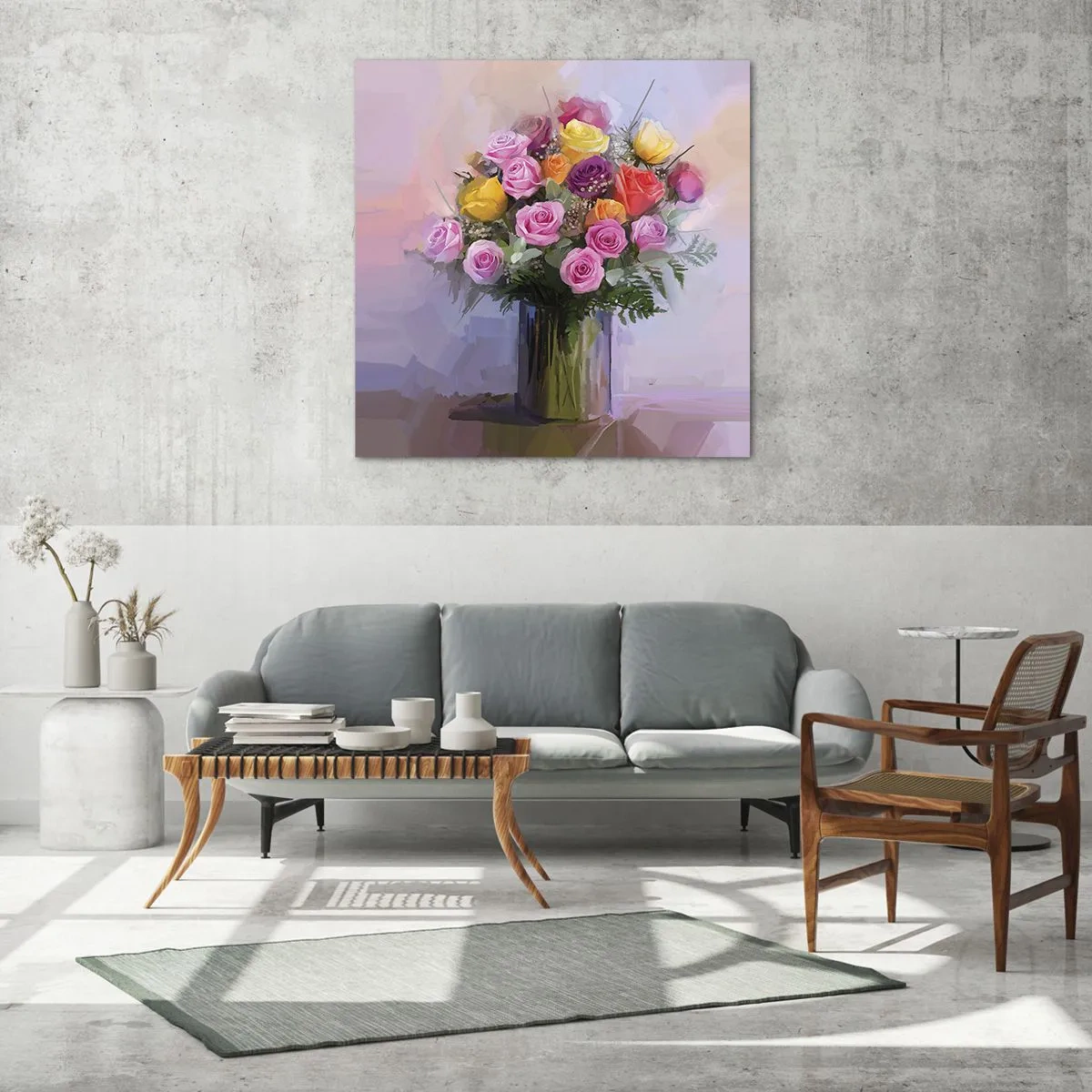 Glastavla - Bild på glas - Stoppad skönhet - 40x40 cm