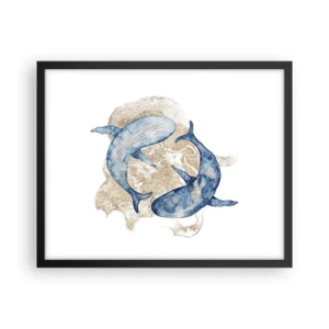 Affisch i svart ram - Vänskap eller kärlek? - 50x40 cm