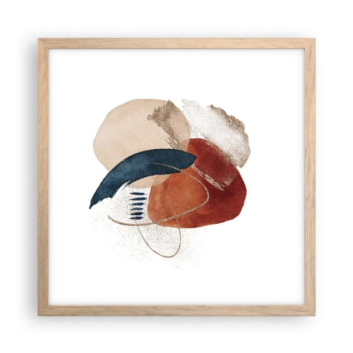 Affisch i ram av ljusek - Oval komposition - 40x40 cm